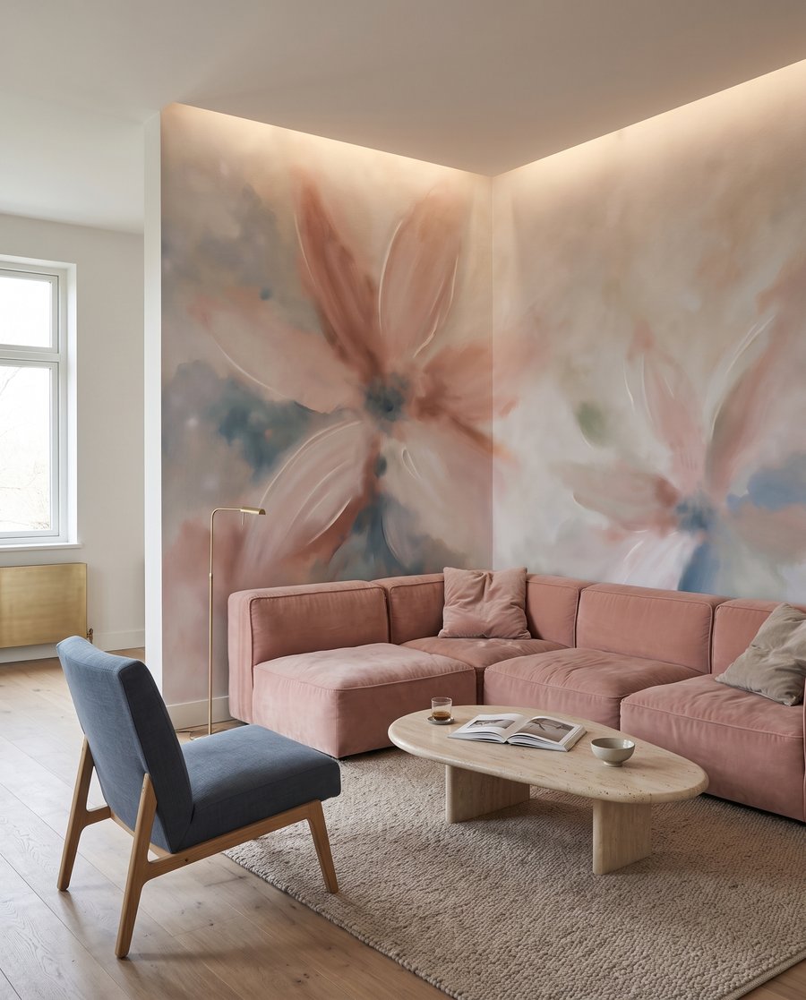 Flores en pinceladas suaves — interior 1
