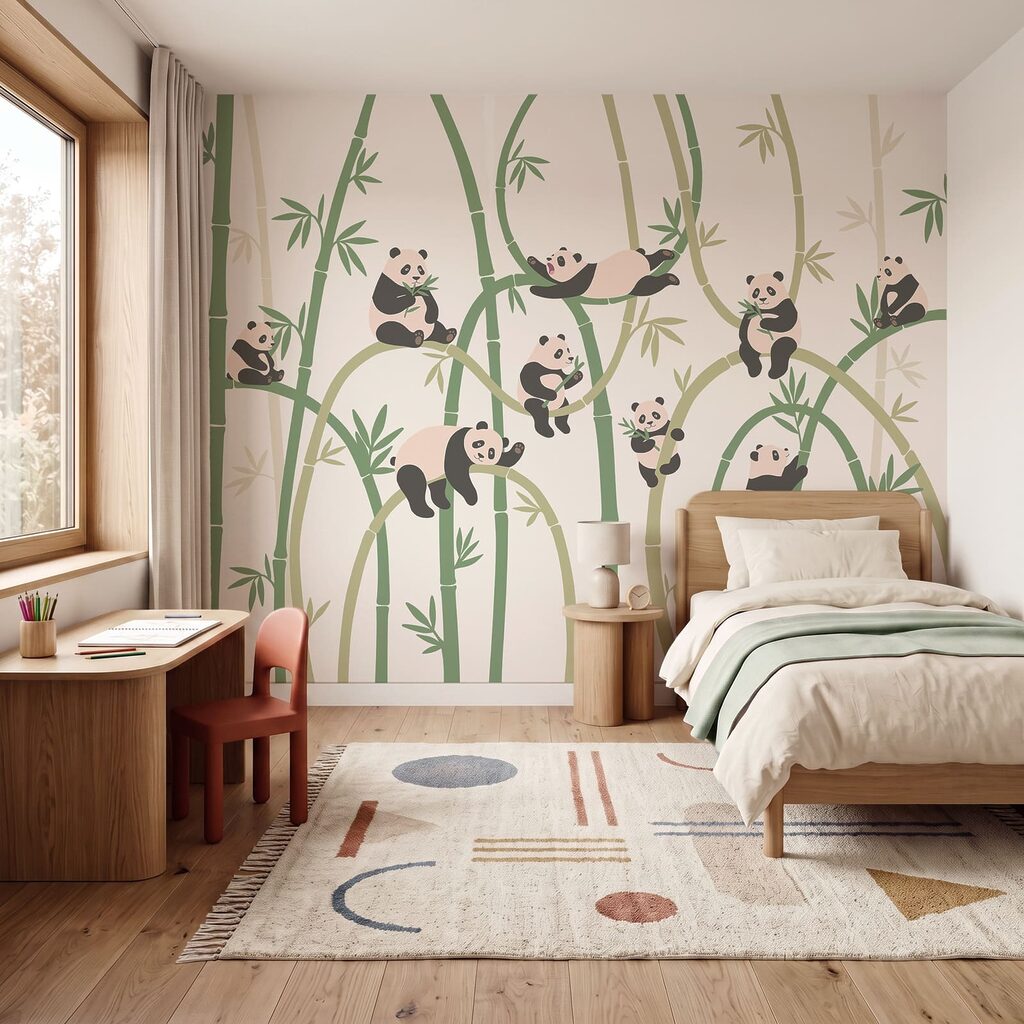 Pandas entre bambú — interior 3