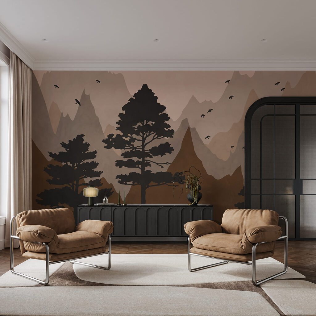 Pinos ante montañas — interior 1