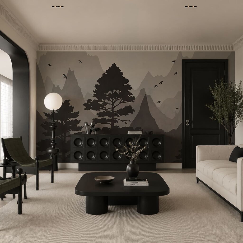 Pinos ante montañas — interior 2