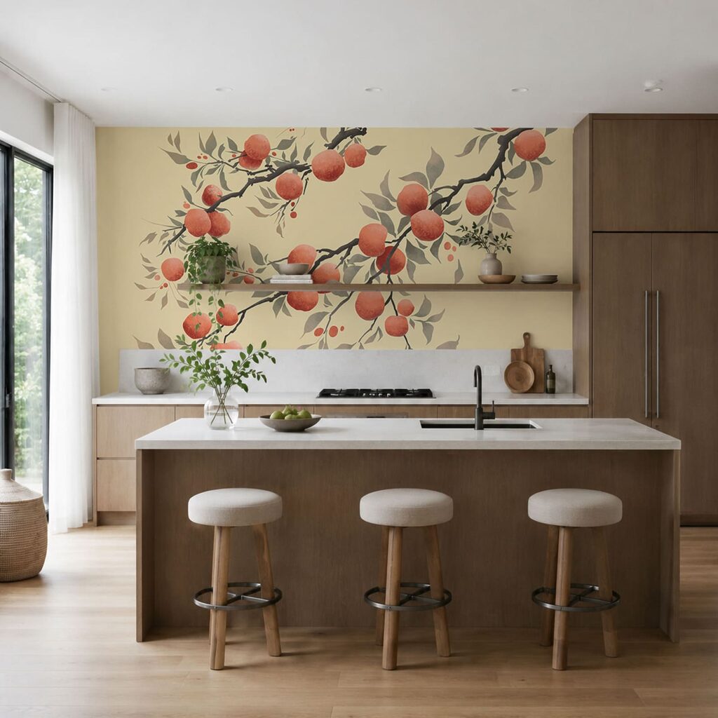 Naranjas en ramas curvas — interior 3