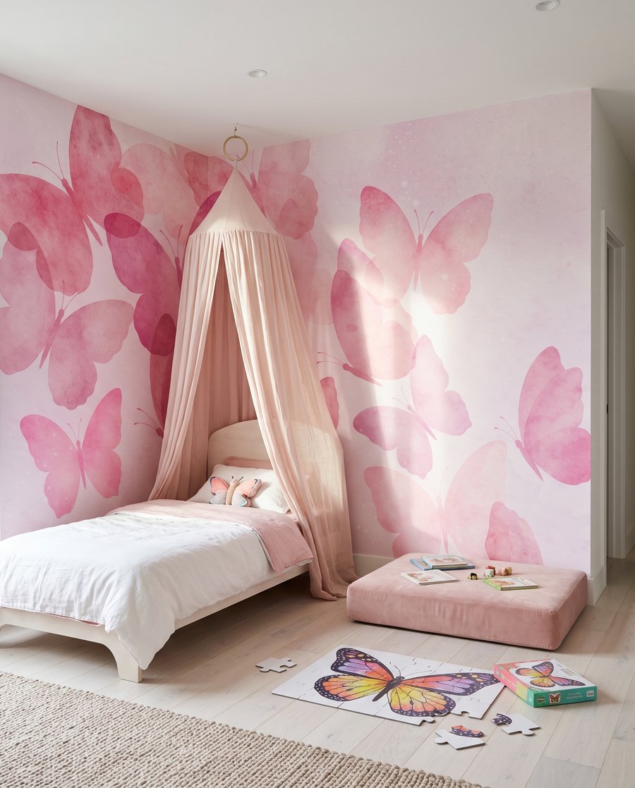 Mariposas entre nubes suaves — interior 1