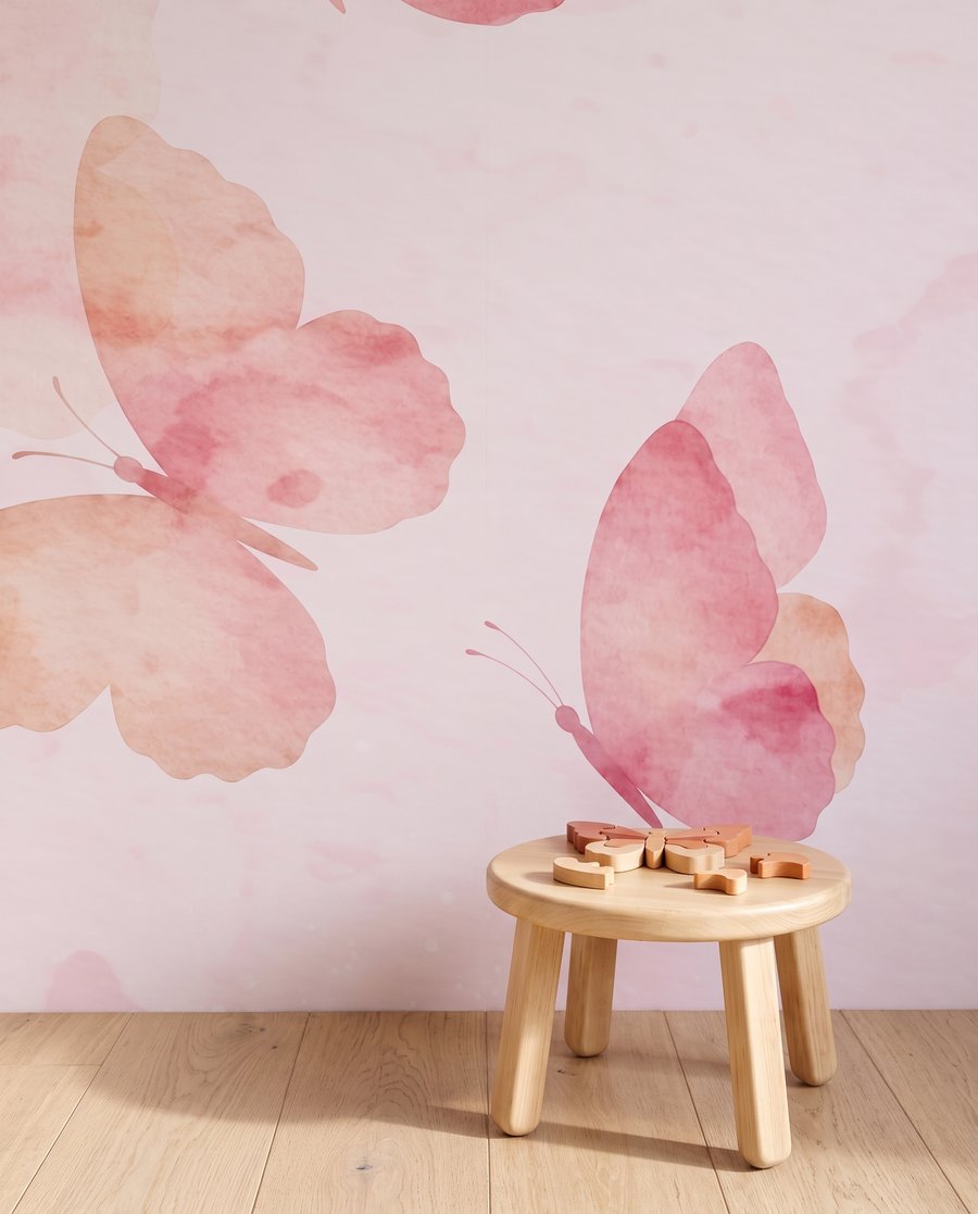Mariposas entre nubes suaves — detalle