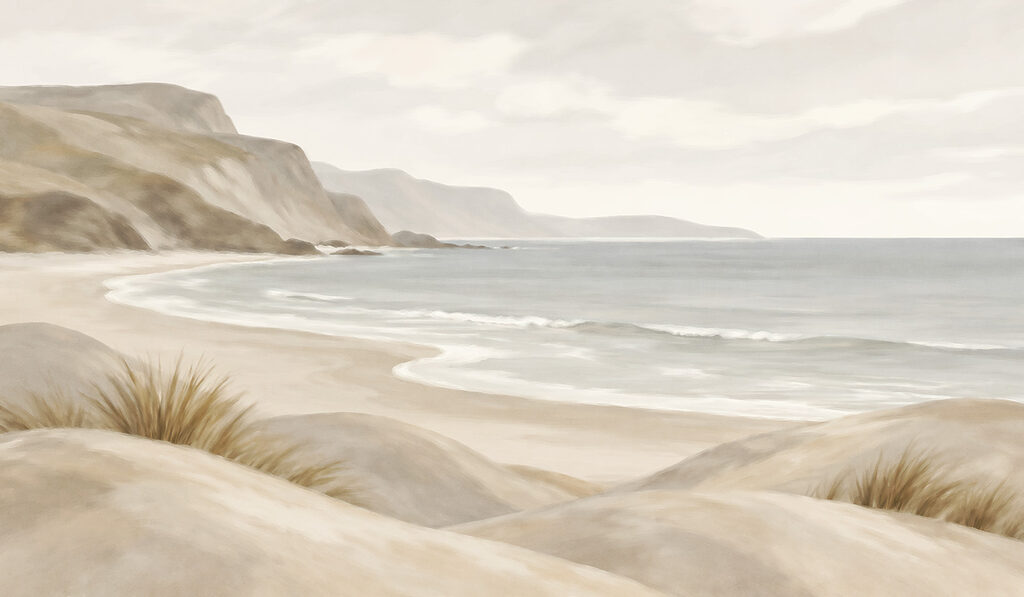 Dunas junto al mar — diseño completo