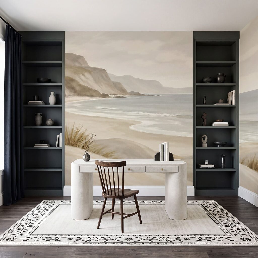 Dunas junto al mar en un interior
