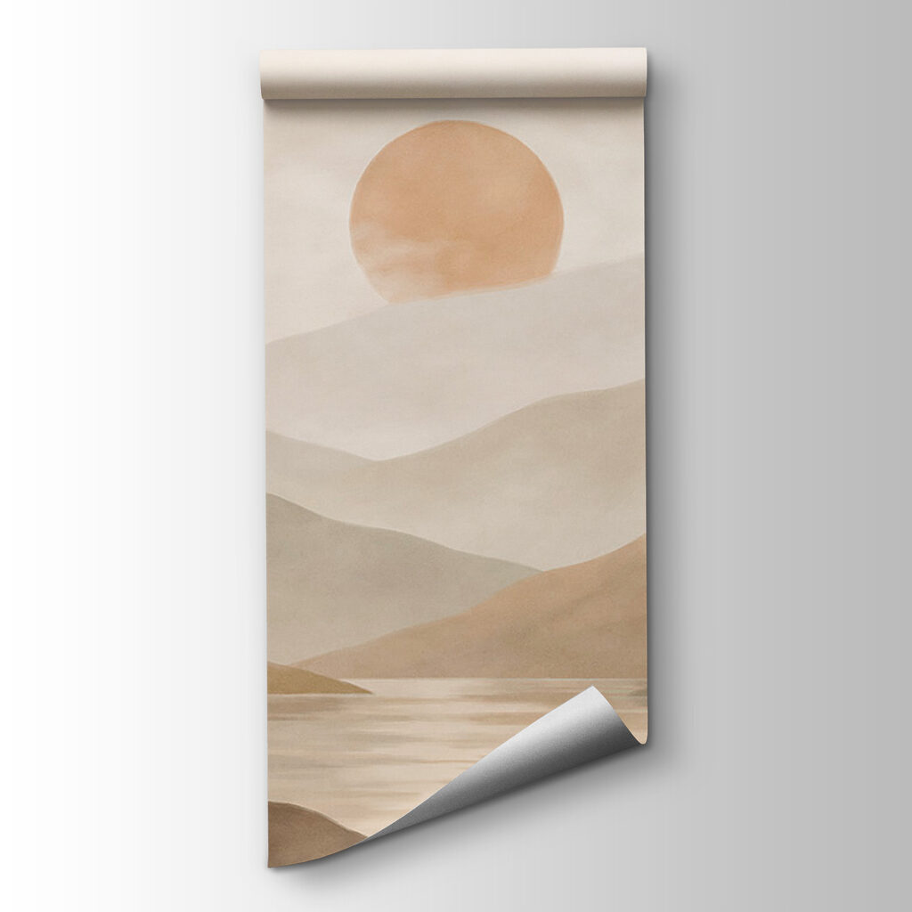 Sol entre suaves montañas — vista del producto