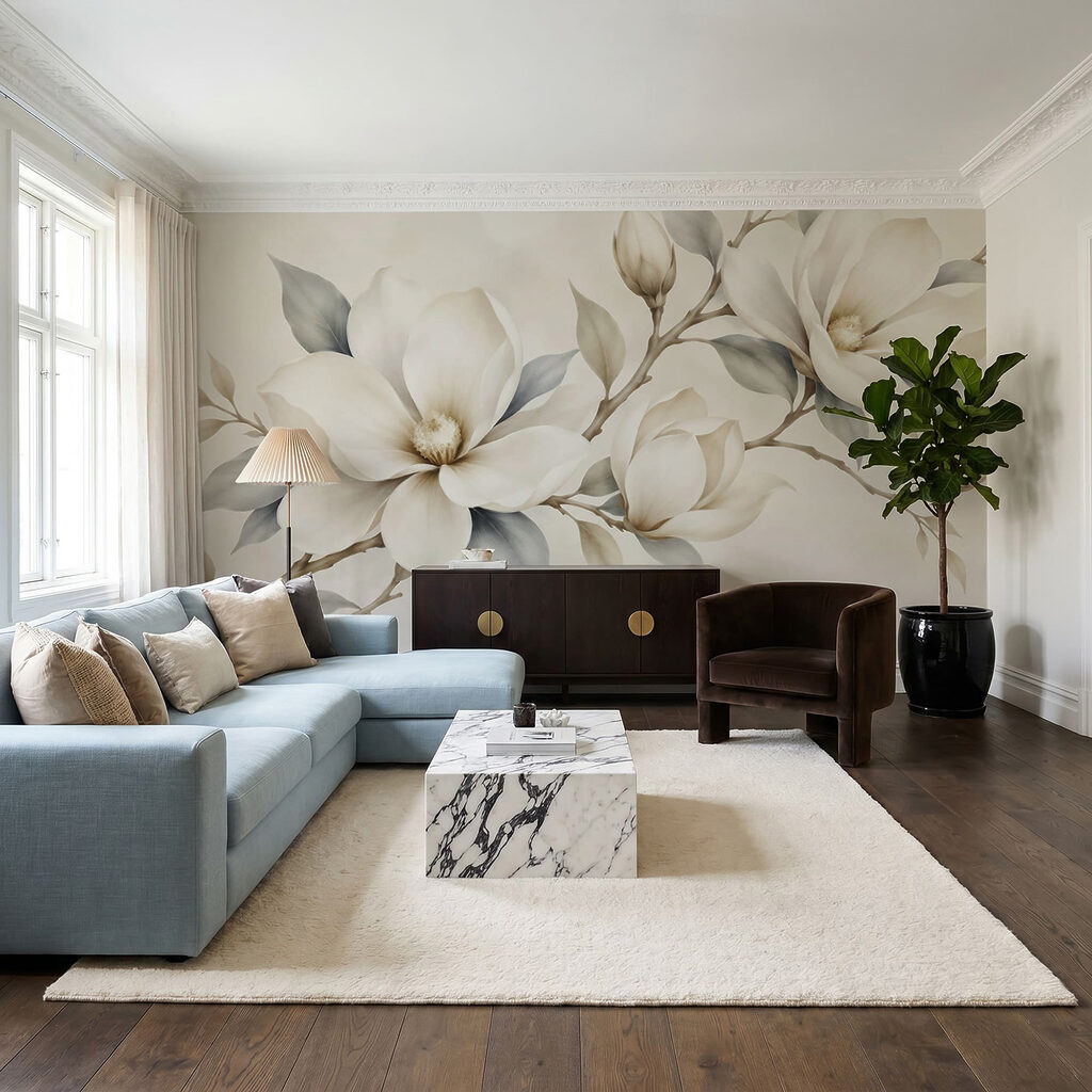Flores blancas en ramitas — interior 3