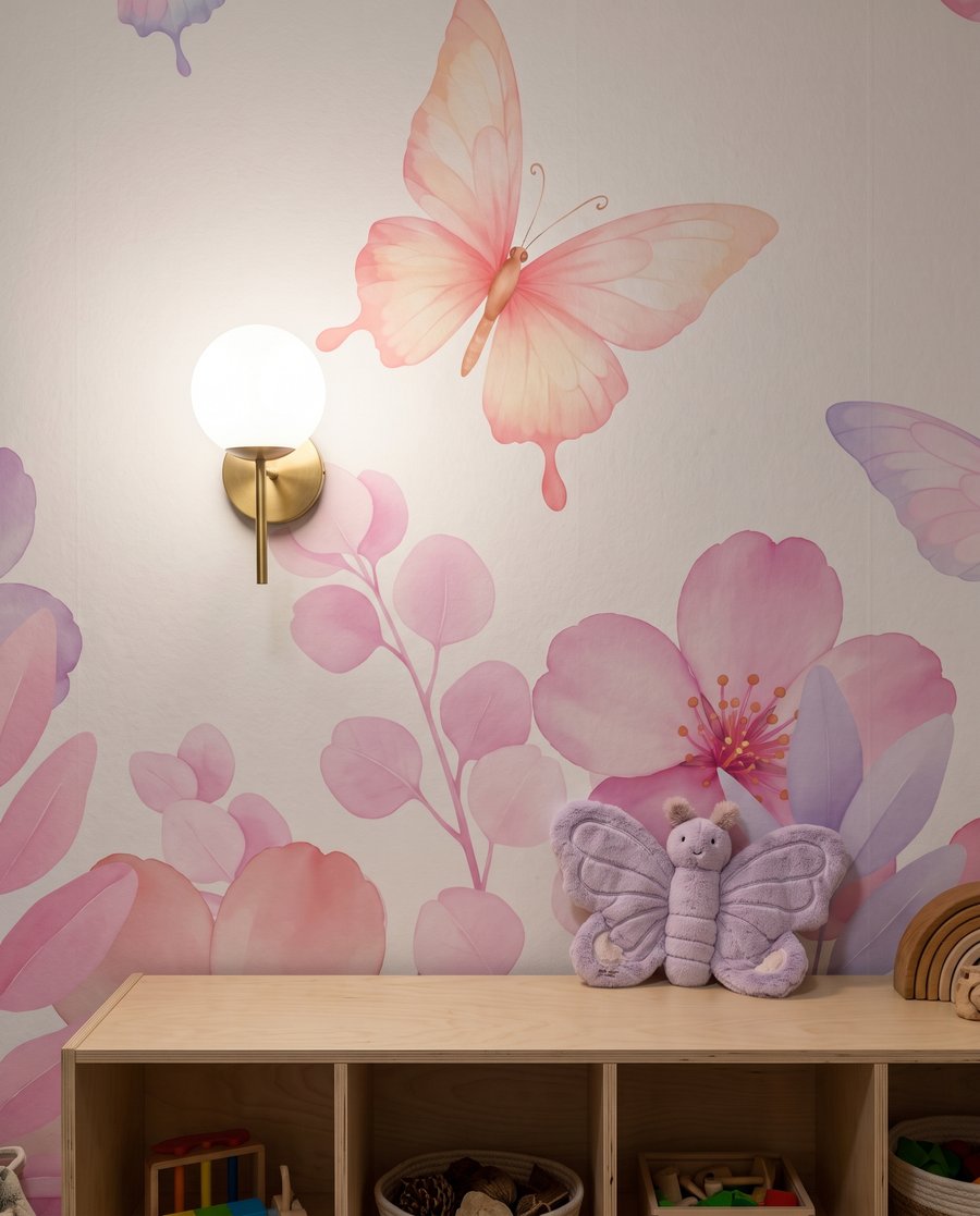 Mariposas sobre flores — detalle