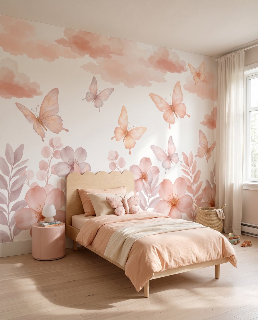 Mariposas sobre flores — interior 1