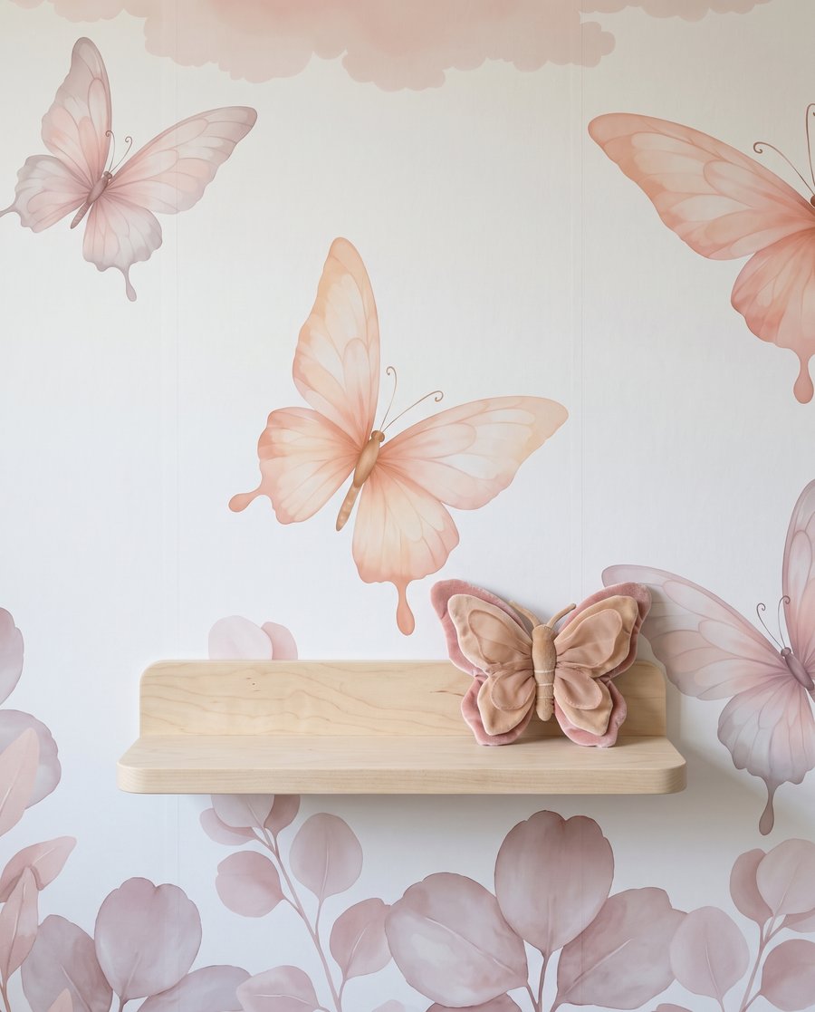 Mariposas sobre flores — detalle