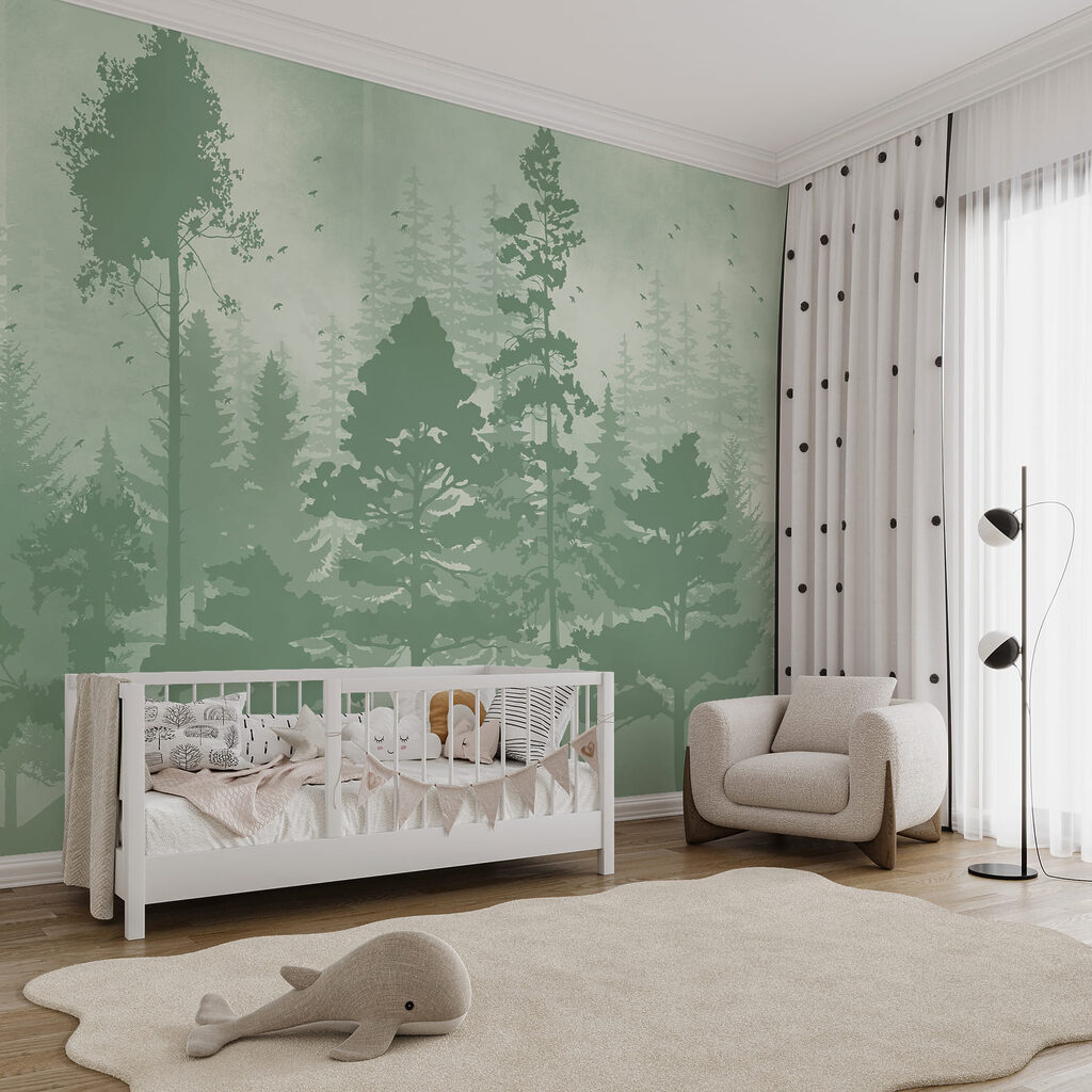Árboles como siluetas pintadas — interior 3