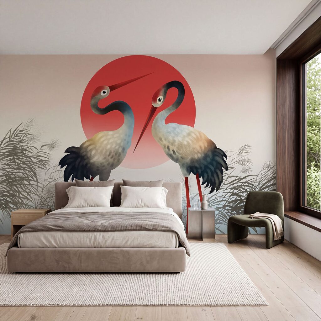 Dos aves al atardecer — interior 2