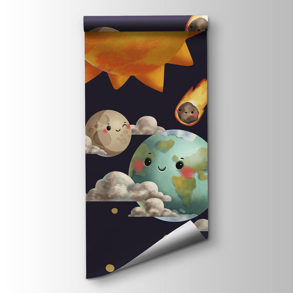 Sol amable con planetas — vista del producto