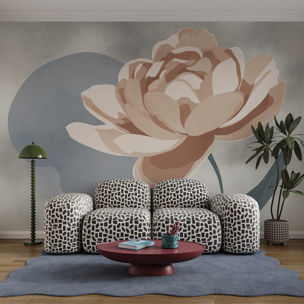 Flor sobre color — interior 1
