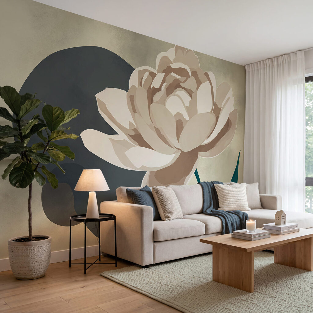 Flor sobre color — interior 1