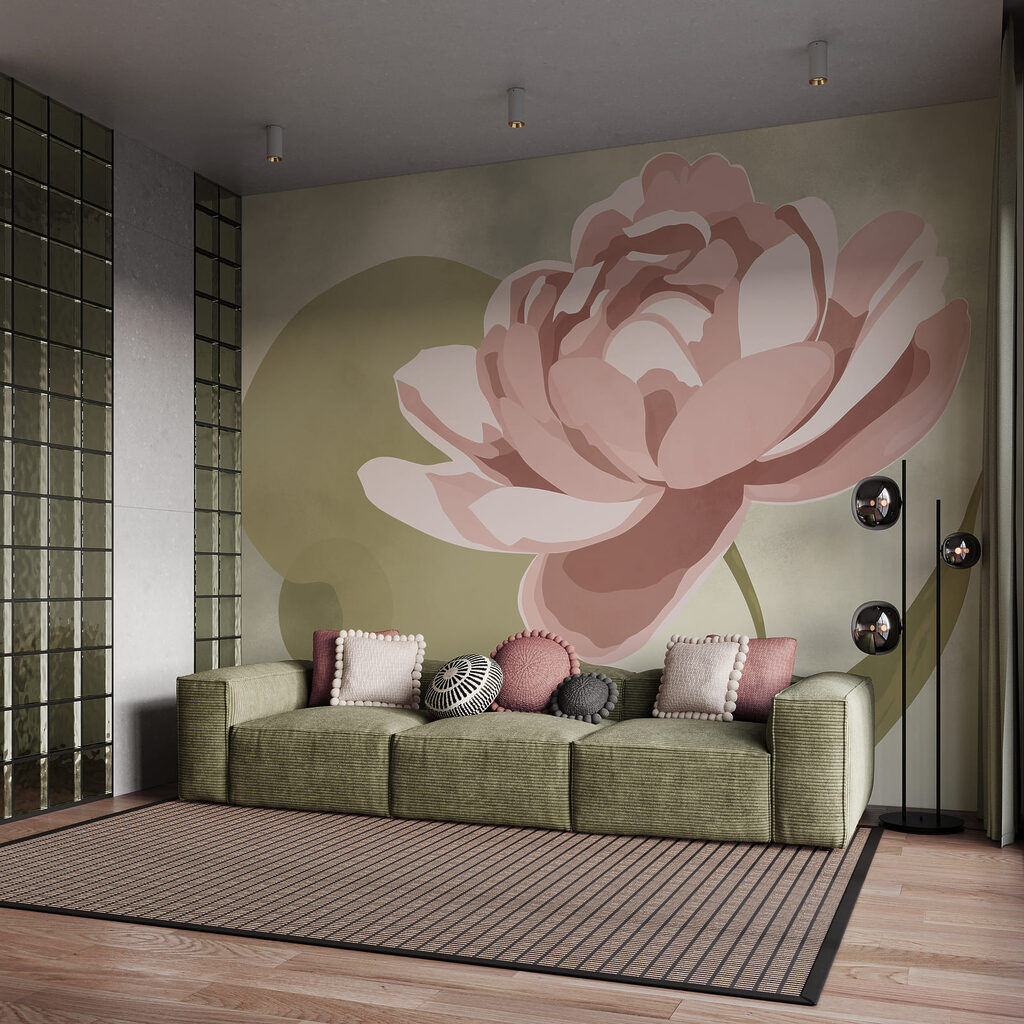 Flor sobre color — interior 1