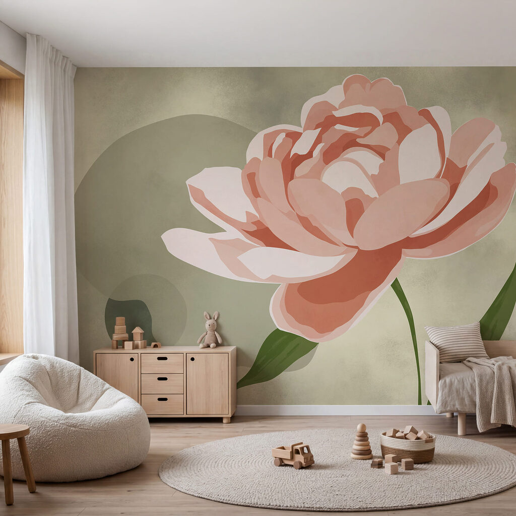 Flor sobre color — interior 1
