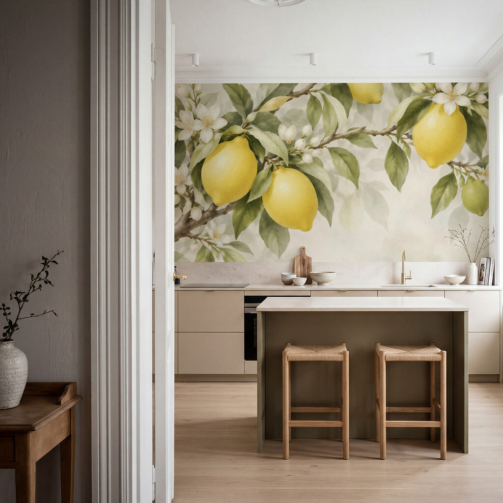 Limones junto a flores — interior 2
