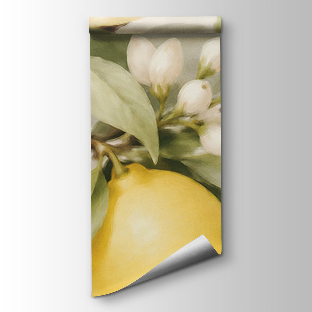 Limones junto a flores — vista del producto