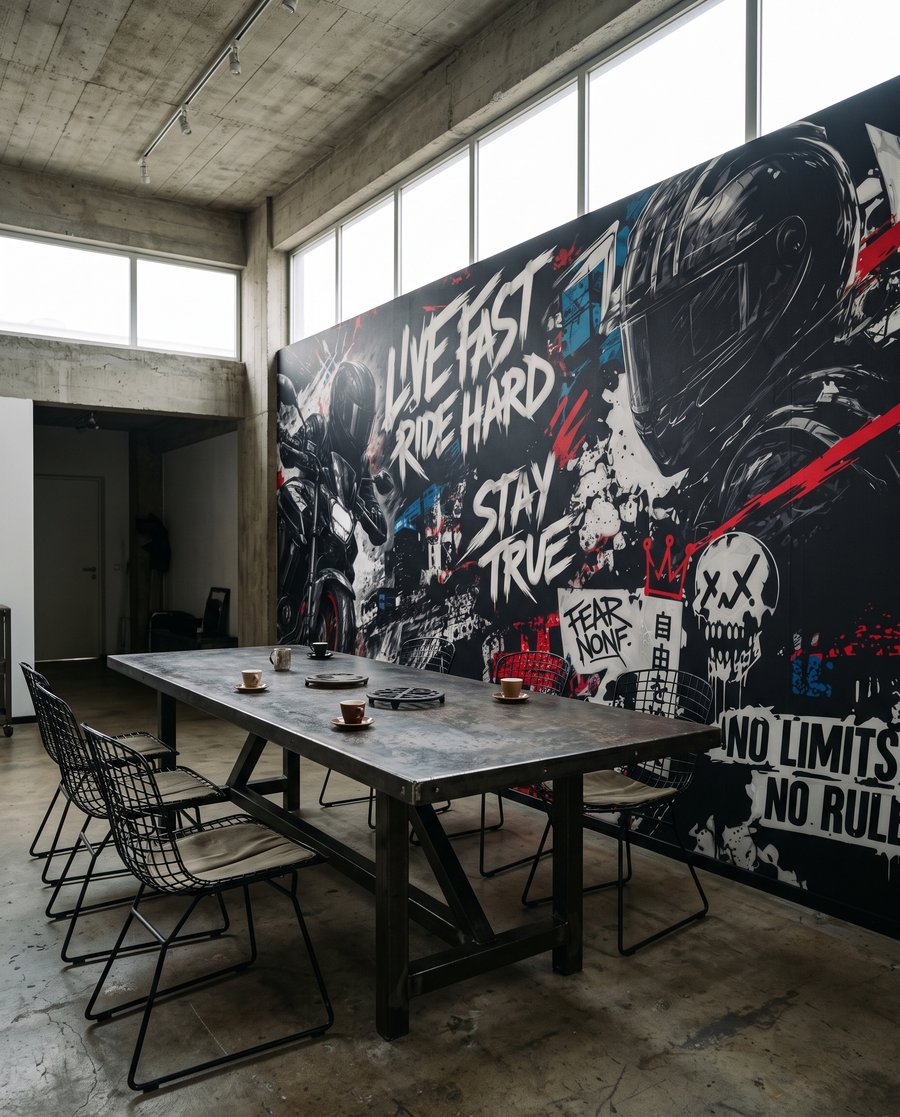 Moto entre grafitis — interior 4