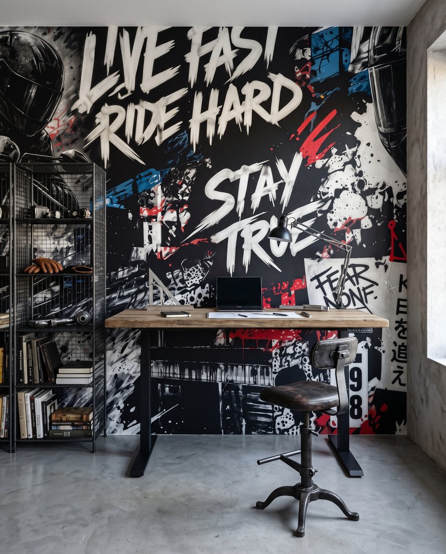 Moto entre grafitis — interior 5
