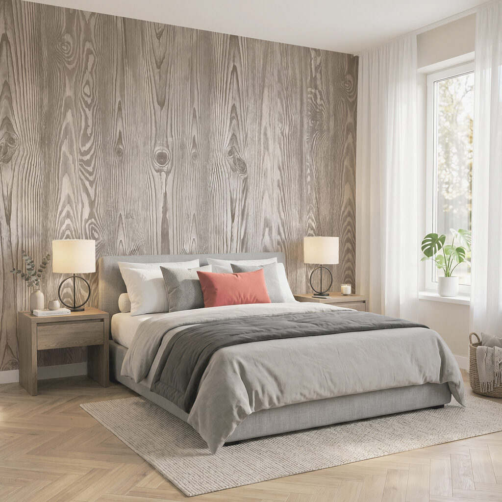 Vetas de madera claras en un interior