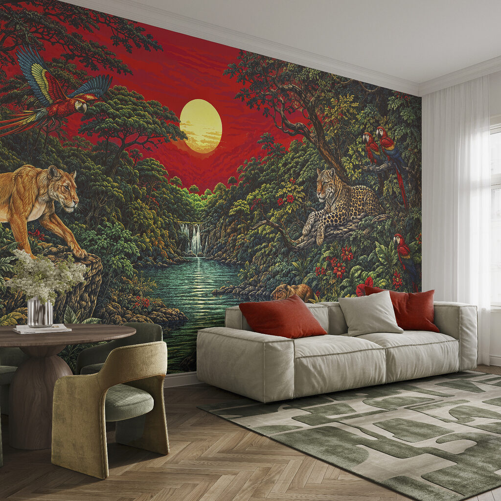 Felinos bajo cielo rojo — interior 2