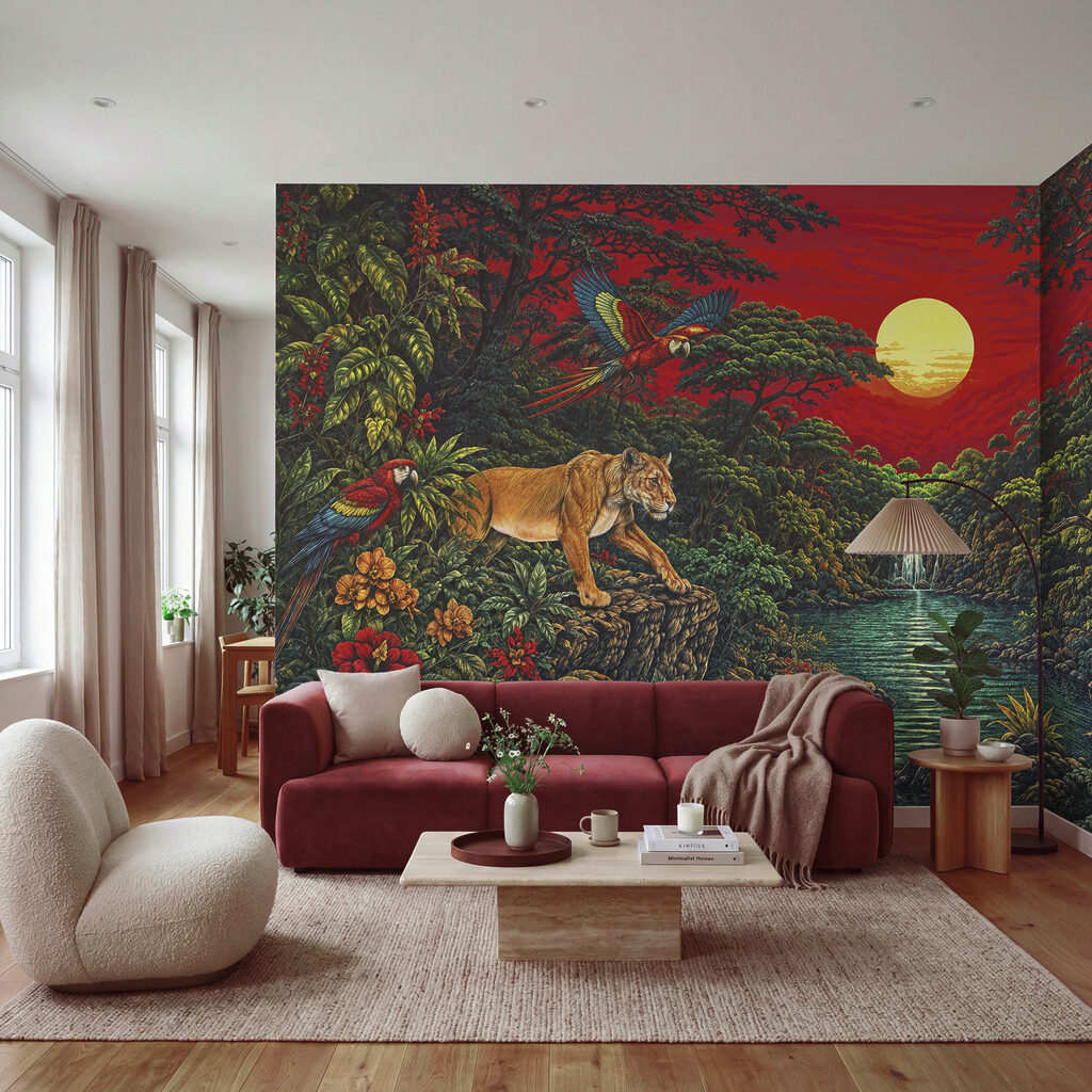Felinos bajo cielo rojo — interior 4