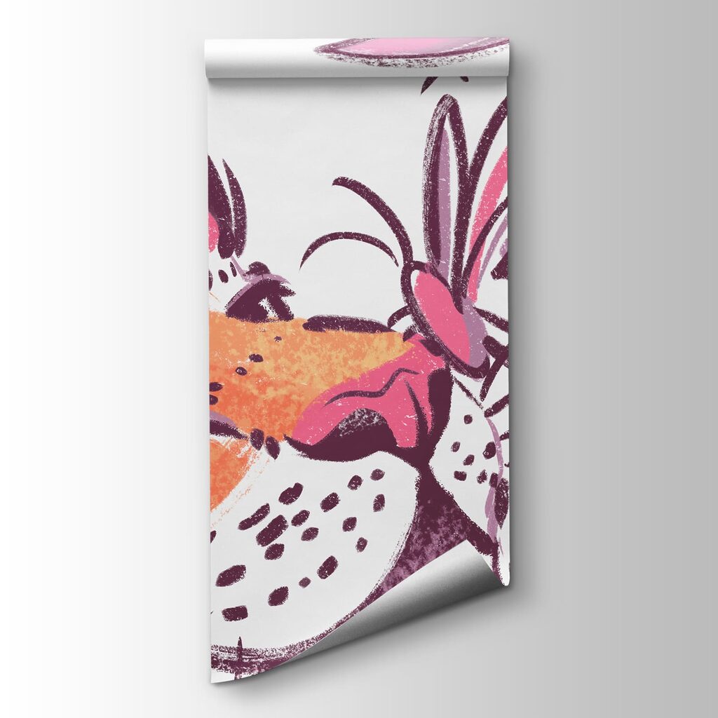 Tigre entre hojas tropicales — vista del producto