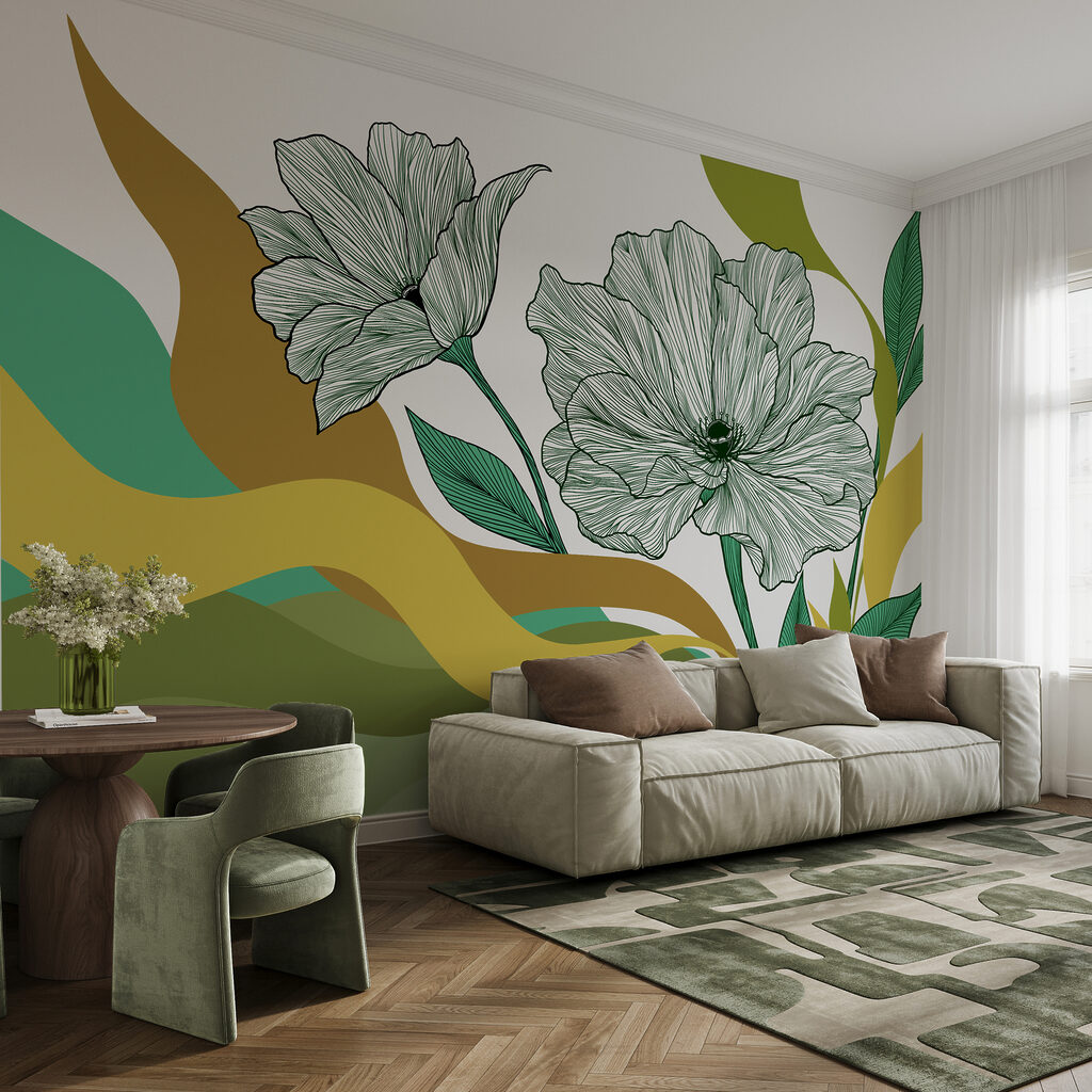 Flores sobre bandas — interior 1