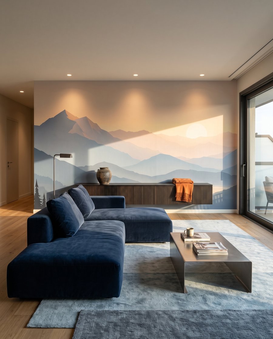 Sol bajo entre montañas — interior 2