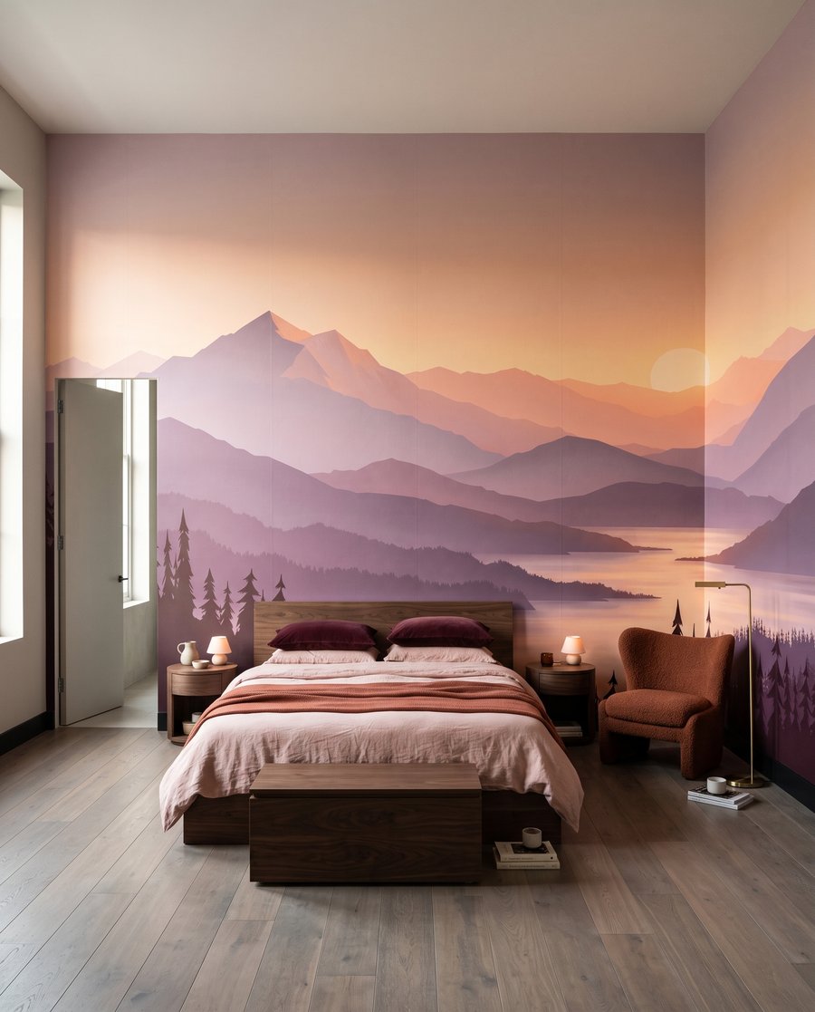 Sol bajo entre montañas — interior 1