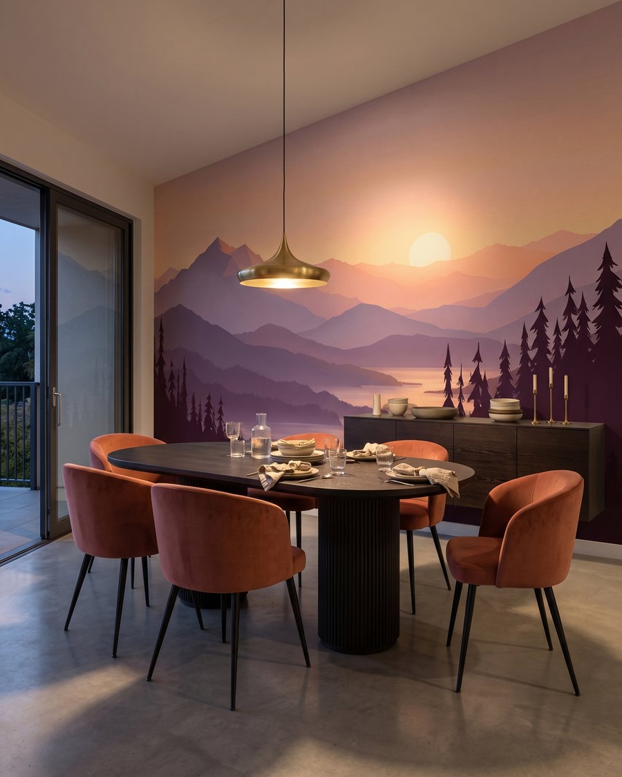 Sol bajo entre montañas — interior 5