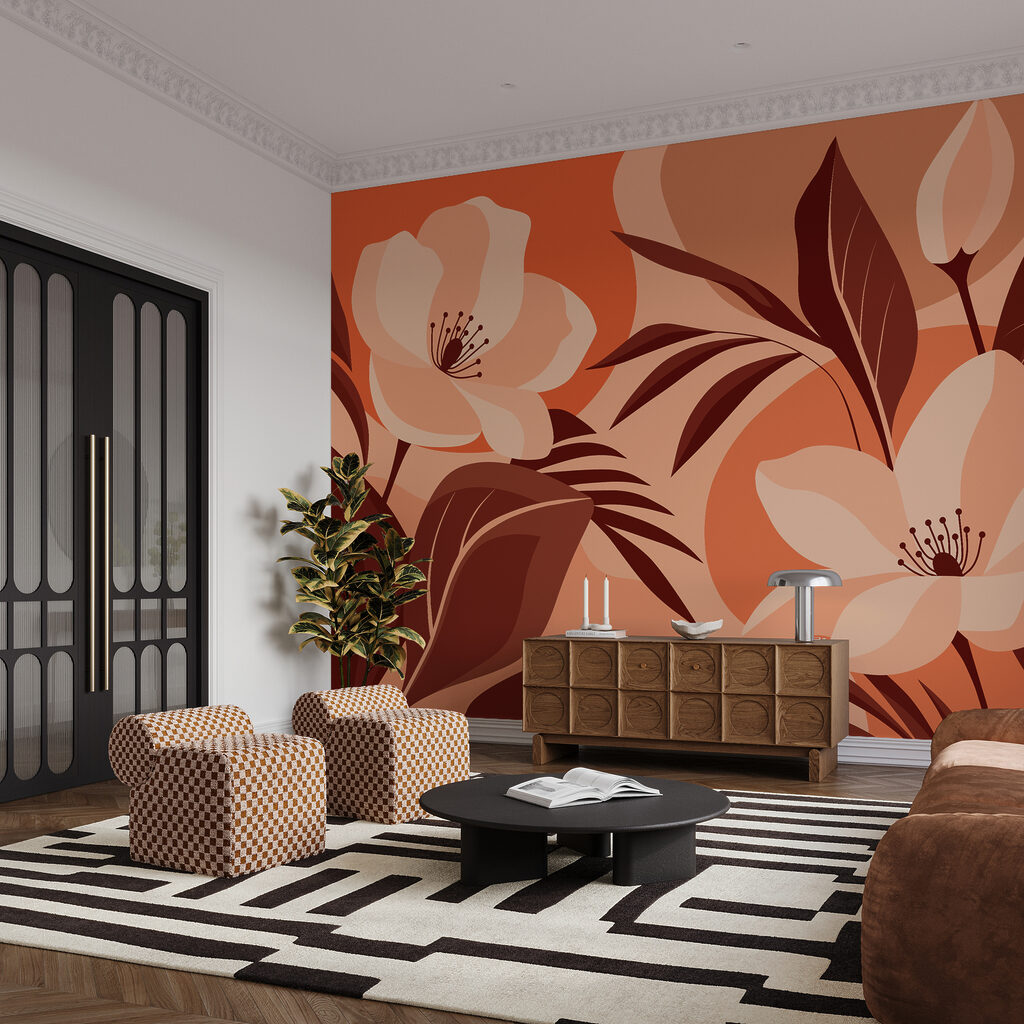Flores entre hojas — interior 1