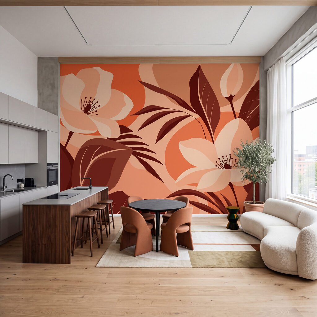 Flores entre hojas — interior 3