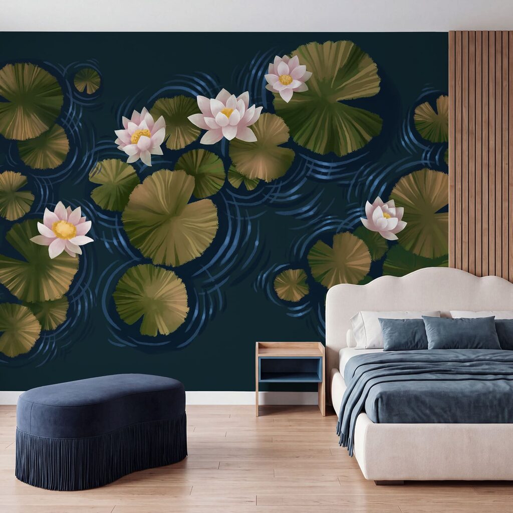 Nenúfares en círculos azules — interior 2