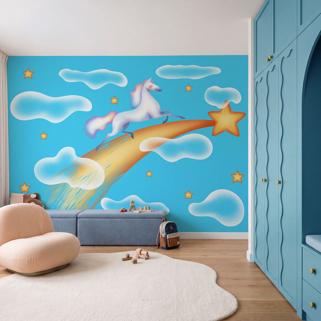 Unicornio sobre estrella fugaz — interior 2
