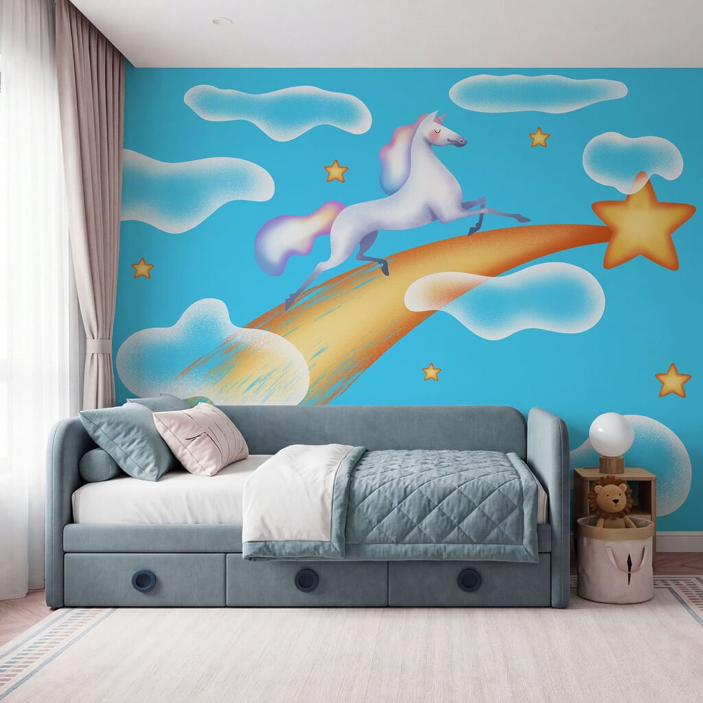 Unicornio sobre estrella fugaz — interior 3