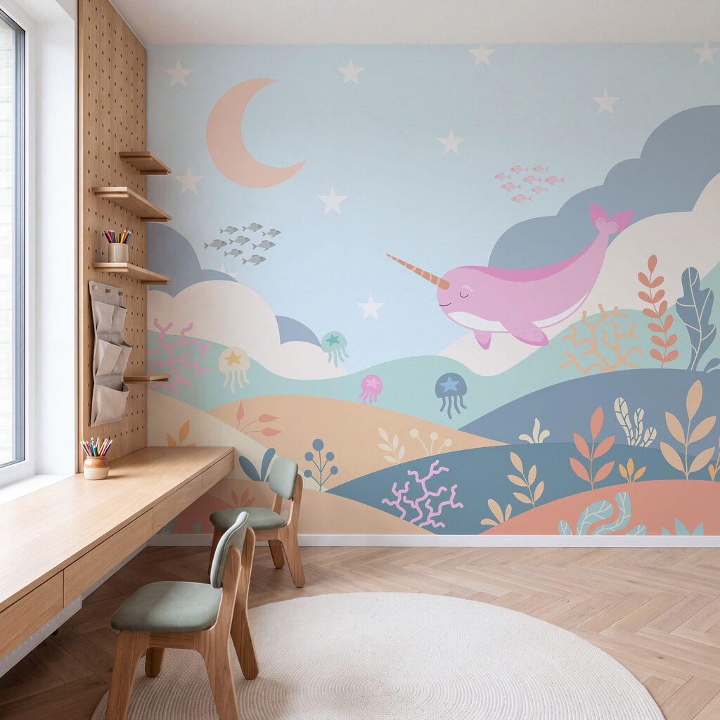 Narval sobre jardines marinos — interior 2