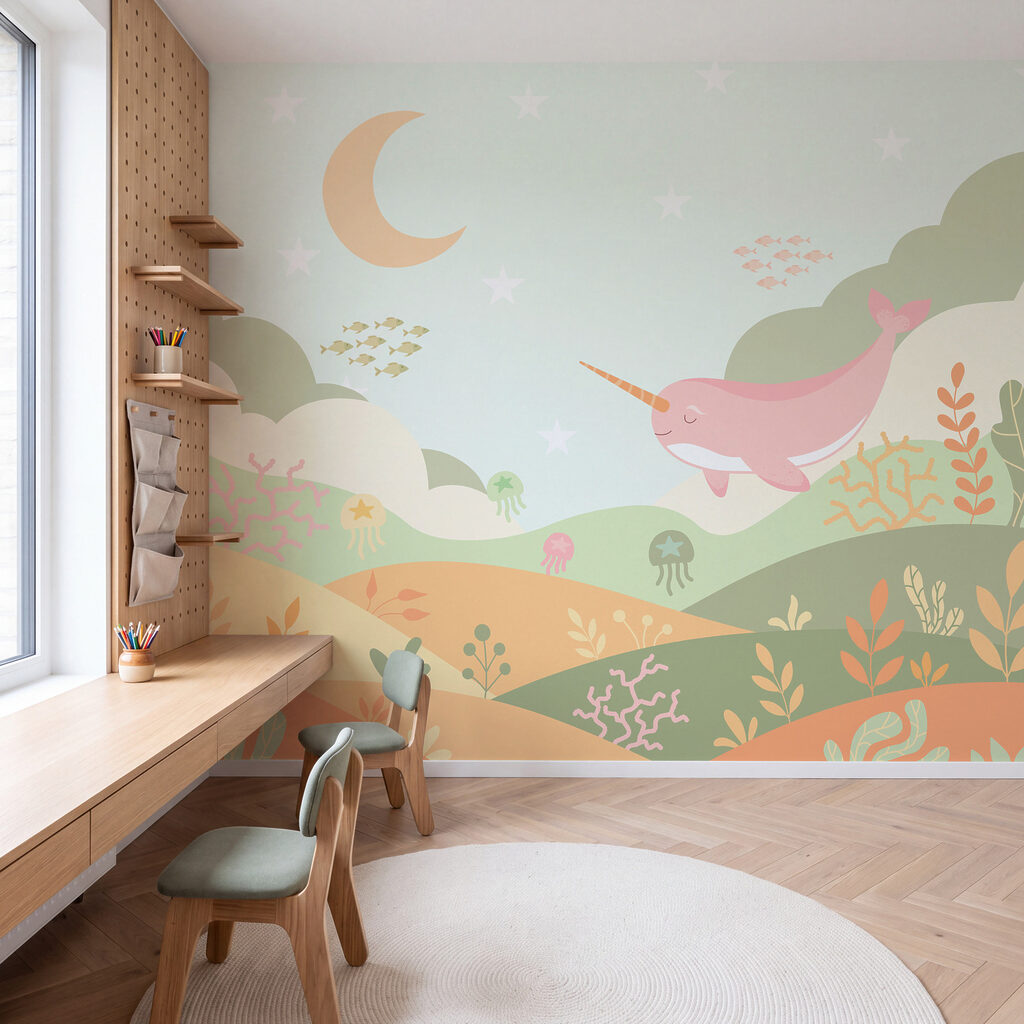 Narval sobre jardines marinos — interior 2