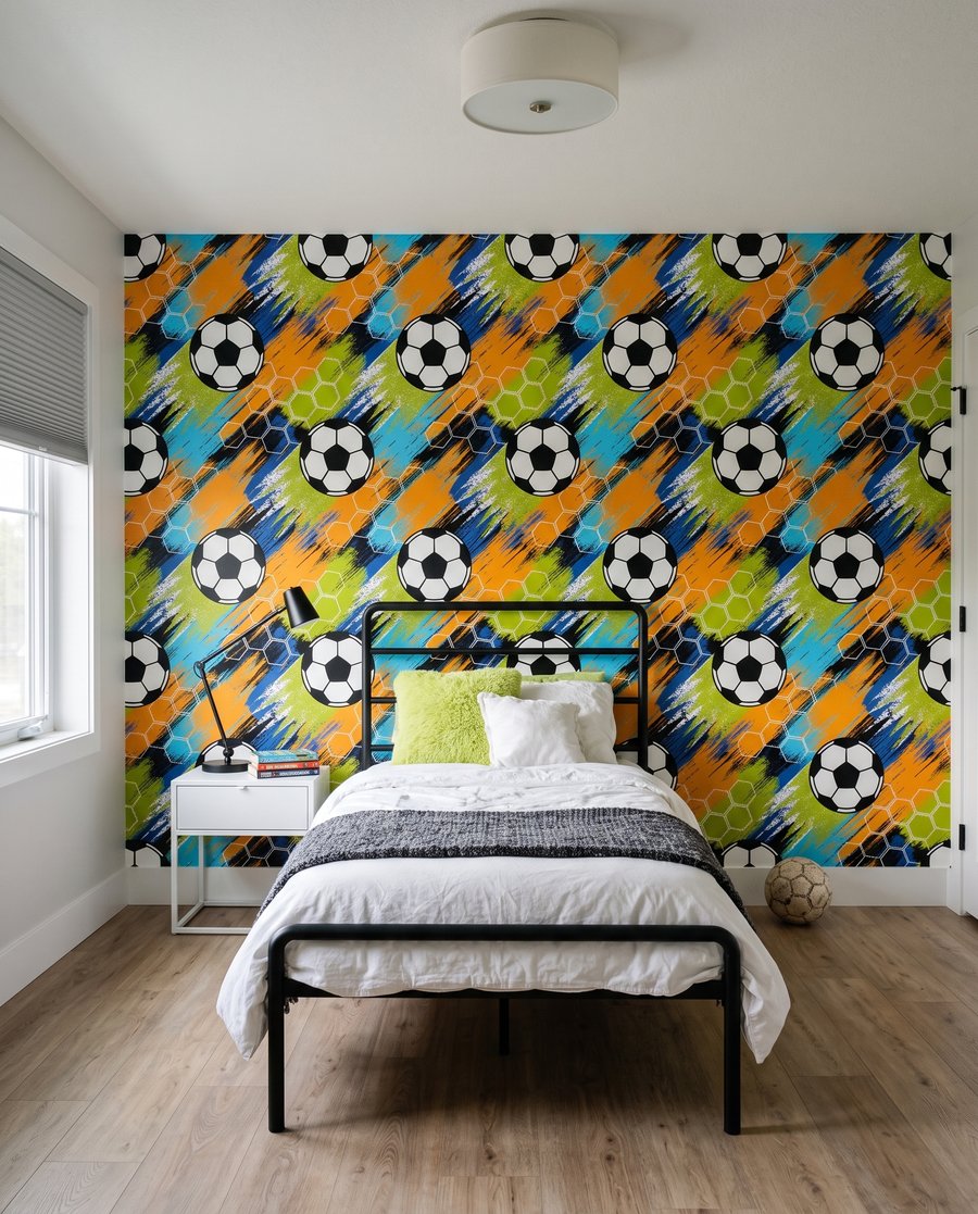 Balones entre trazos diagonales — interior 2