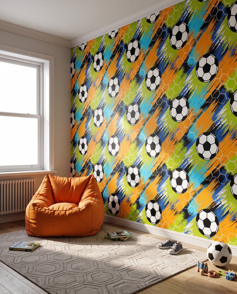 Balones entre trazos diagonales — interior 4