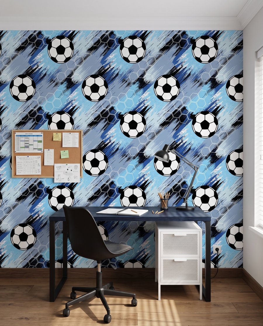 Balones entre trazos diagonales — interior 3