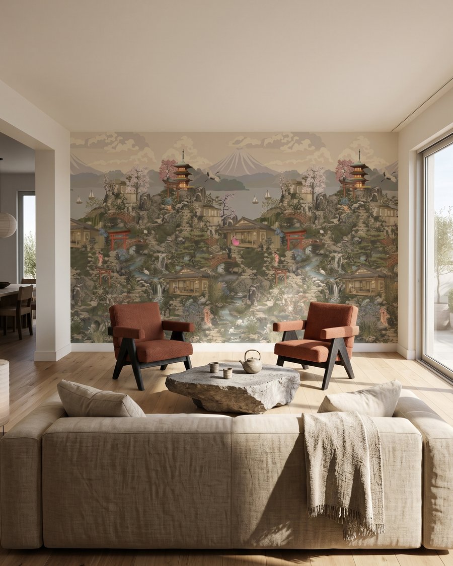 Pagodas en paisaje denso — interior 2