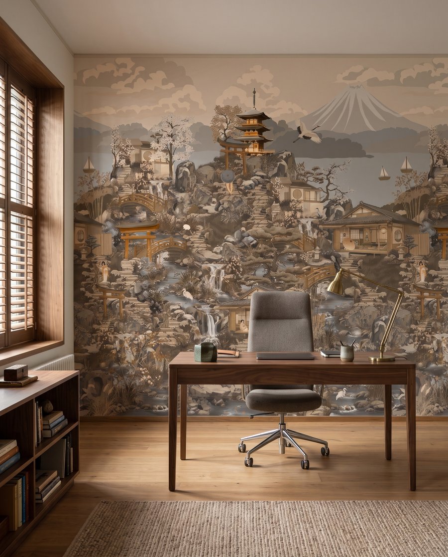 Pagodas en paisaje denso — interior 6