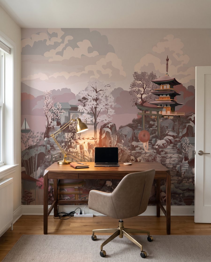 Pagodas en paisaje denso — interior 8