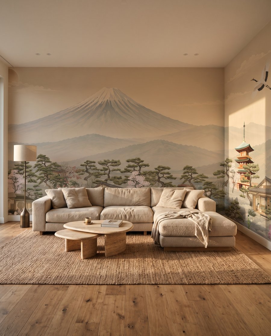 Pagoda ante una montaña — interior 1