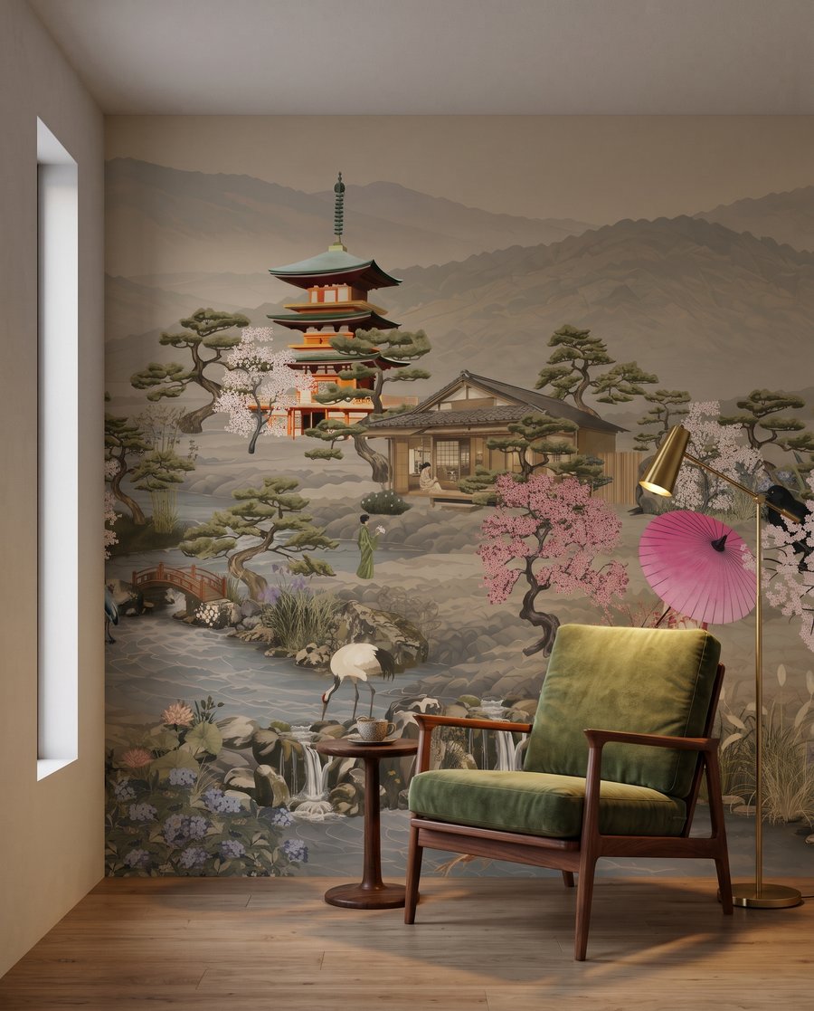 Pagoda ante una montaña — interior 3