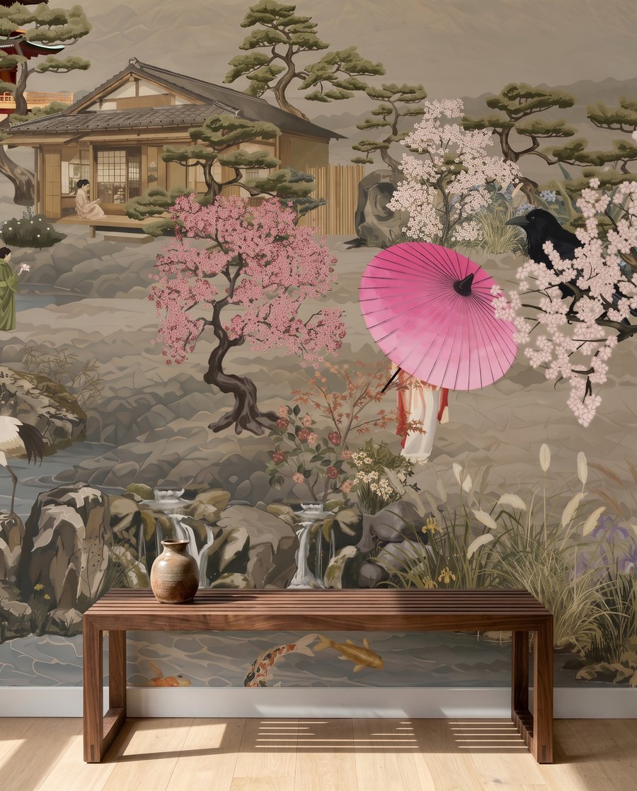 Pagoda ante una montaña — interior 6