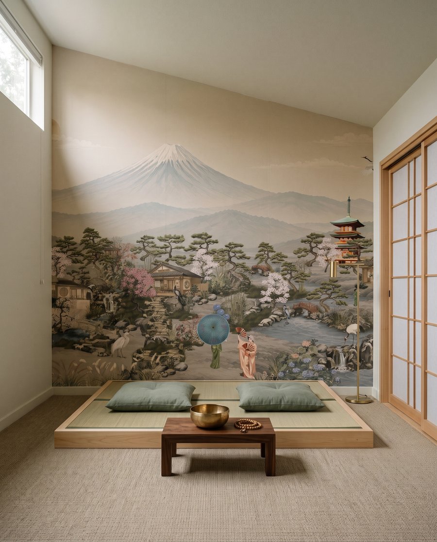 Pagoda ante una montaña — interior 10